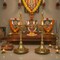 2 CT Brass Oil Lamp Diya Samai Deepak Lamp Kerala Traditional Kutthu Vilakku Panchmahal Deepam for Home Temple Mandir Office Diwali Decoration - Deepawali Return Gift